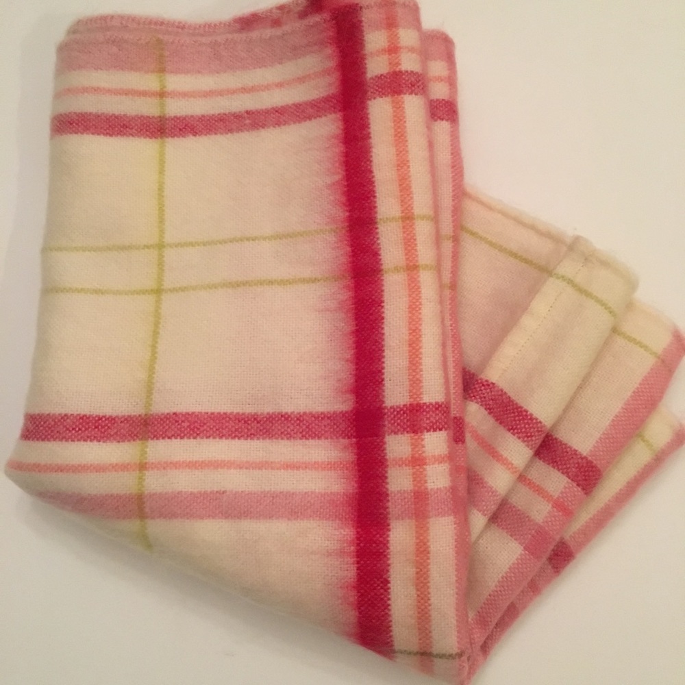 NWT Ann Taylor Loft Pink Plaid Infinity Scarf